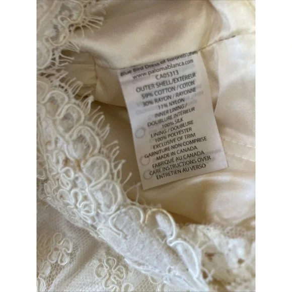 Paloma Blanca  Lace Sleeveless Wedding Dress  Small - Picture 6 of 8